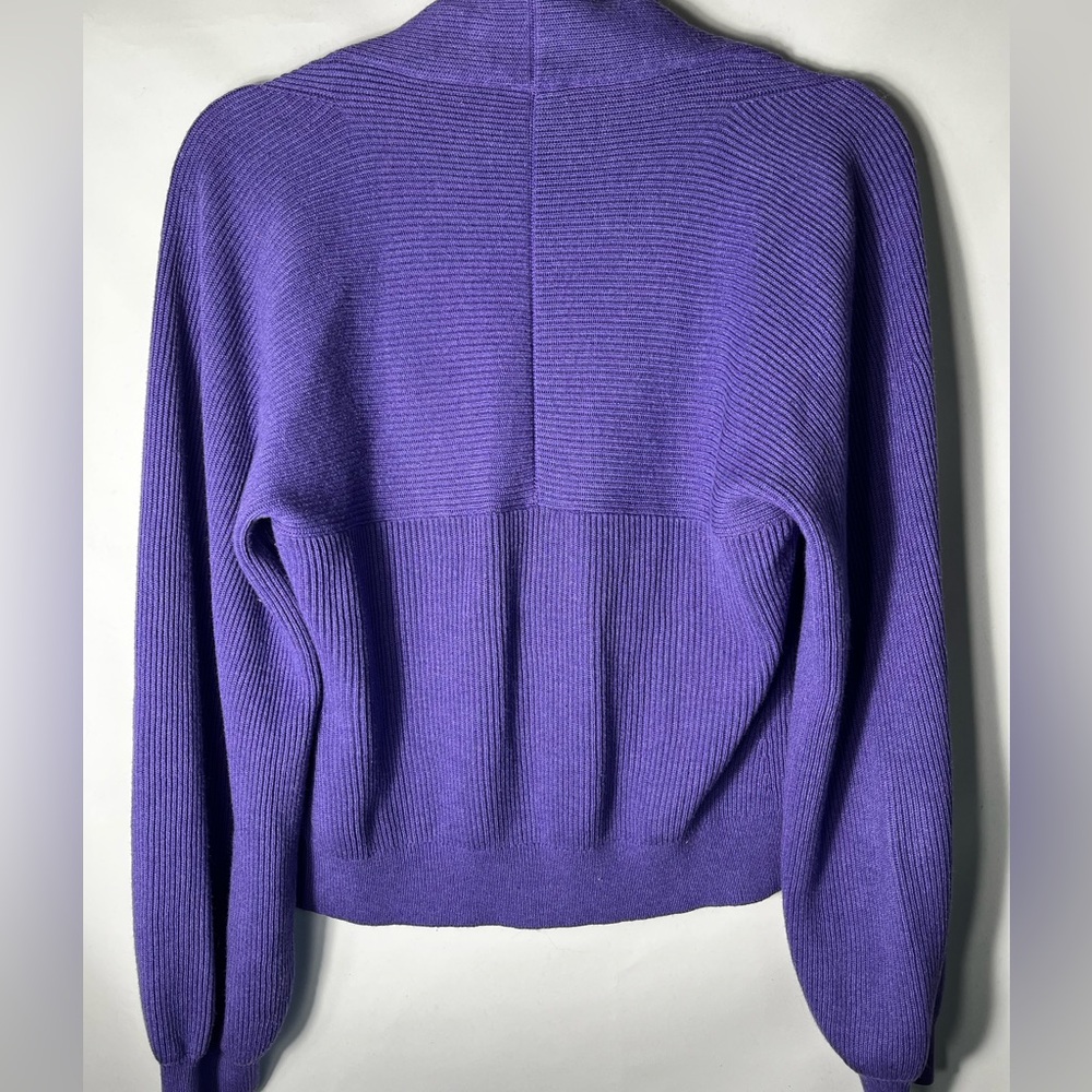 Cabi Sunday Cardigan Ribbed Purple Violet Size Small - Picture 7 of 7